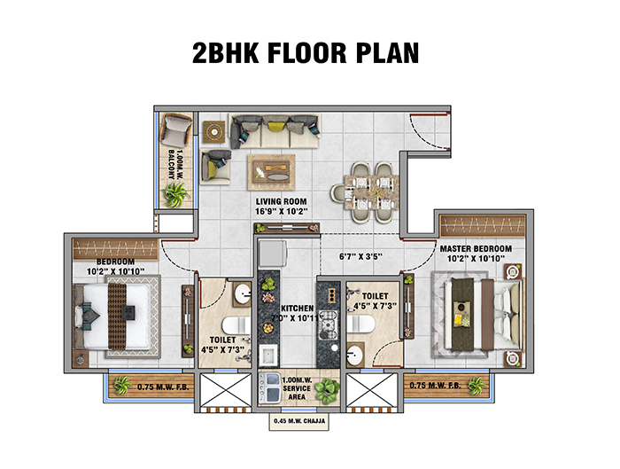 Runwal Gardens City - 1 BHK Home